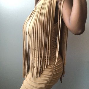 Suede Tassel Dress